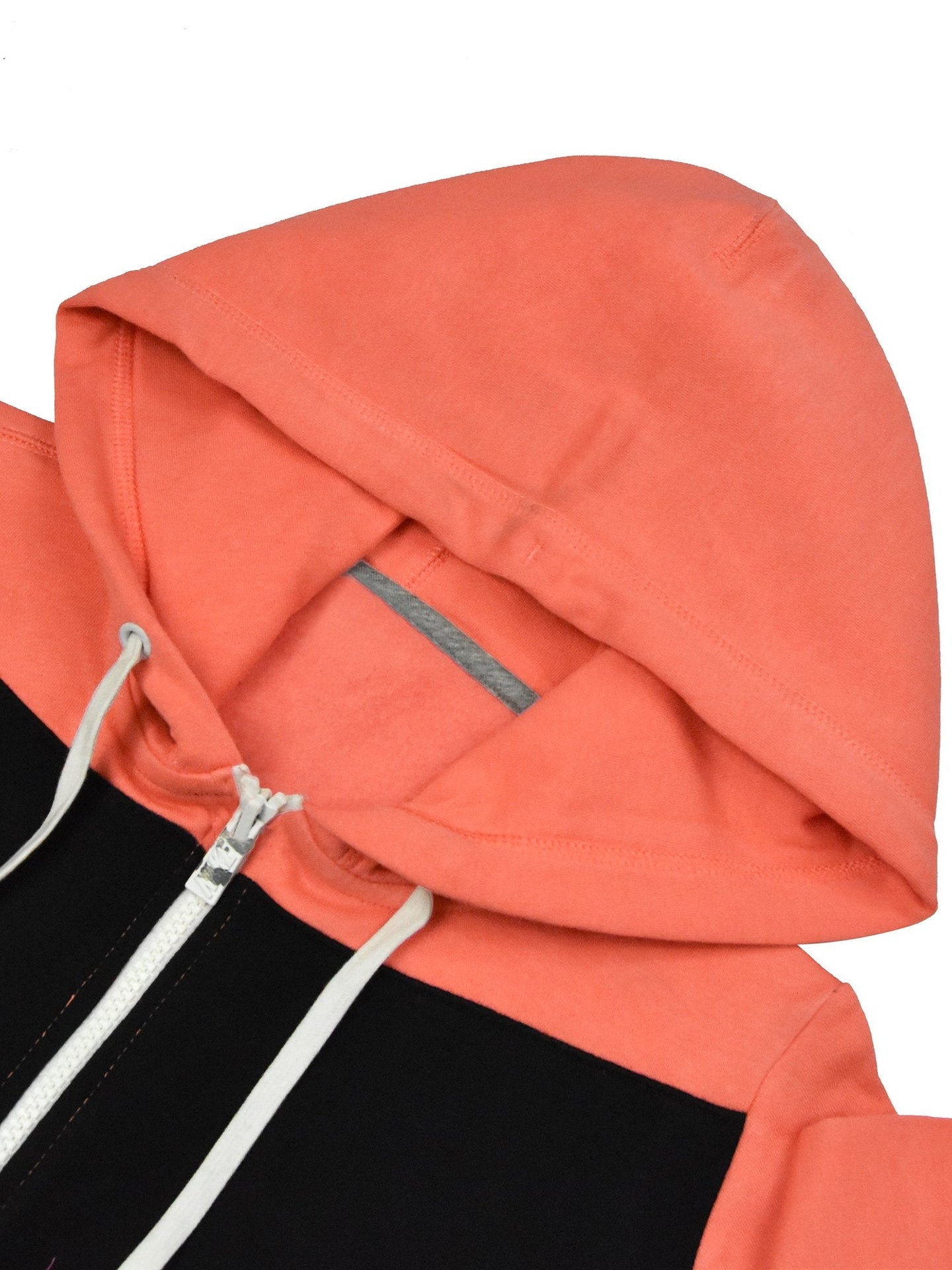 Next Fleece Zipper Hoodie For Men-Orange with Black Panel-SP463