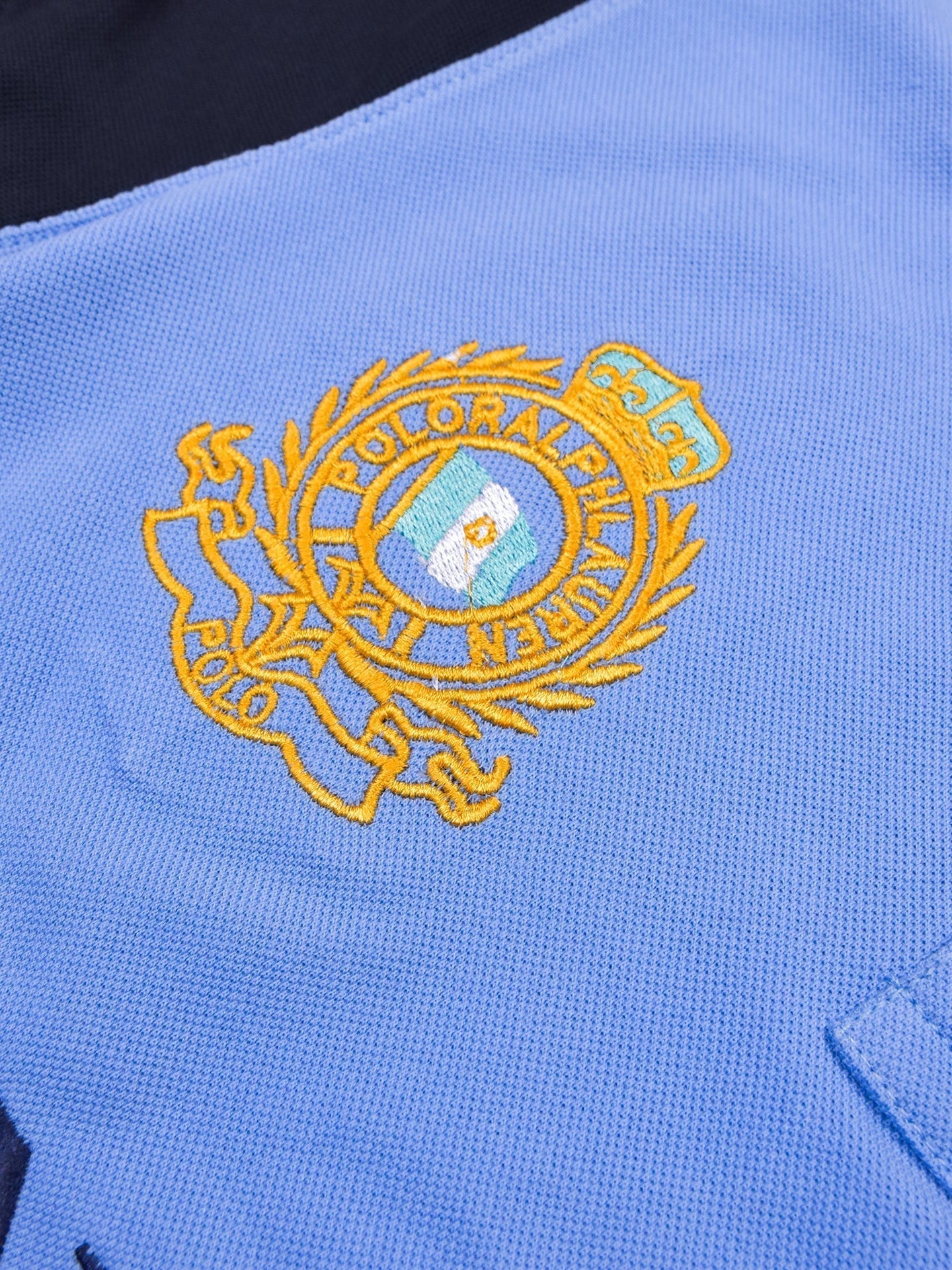 Summer Polo Shirt For Men-Light Blue & Navy-RT780