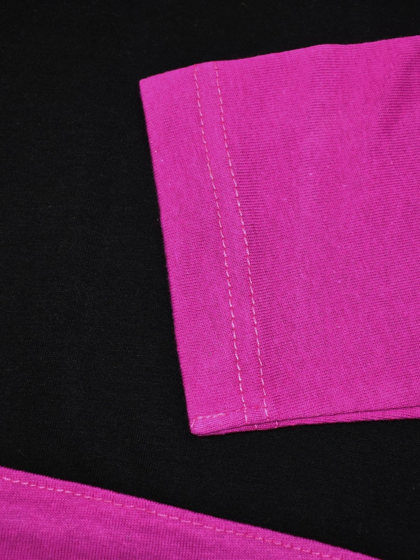 Louis Vicaci Long Sleeve Polo For Men-Black with Magenta-BR885