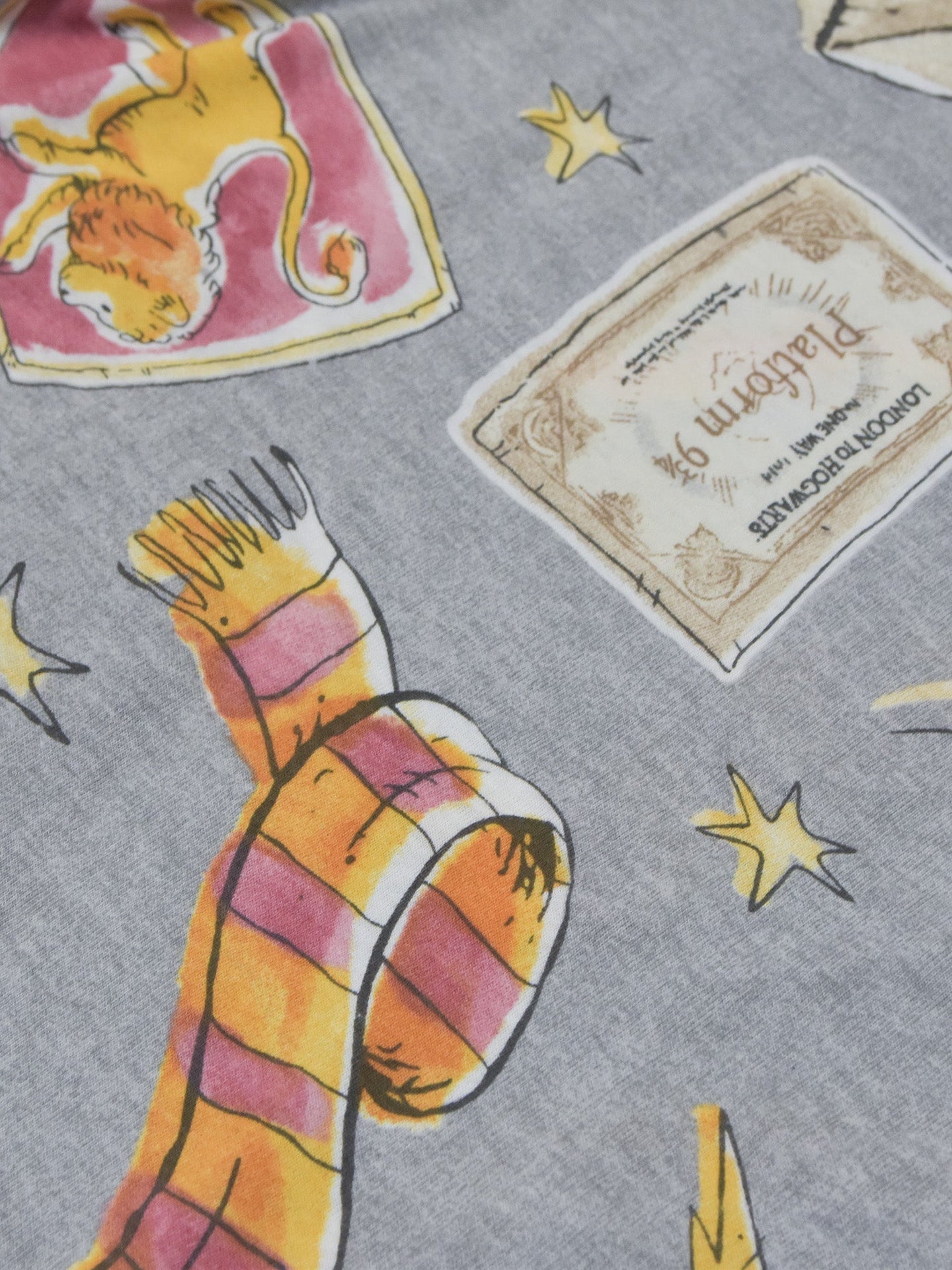 M-17 Single Jersey V Neck Tee Shirt For Men-Grey Melange with Allover Print-SP1926/RT2484