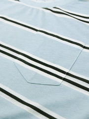 Orignal Single Jersey Crew Neck Tee Shirt For Men-Blue With Stripes-SP1736/RT2425