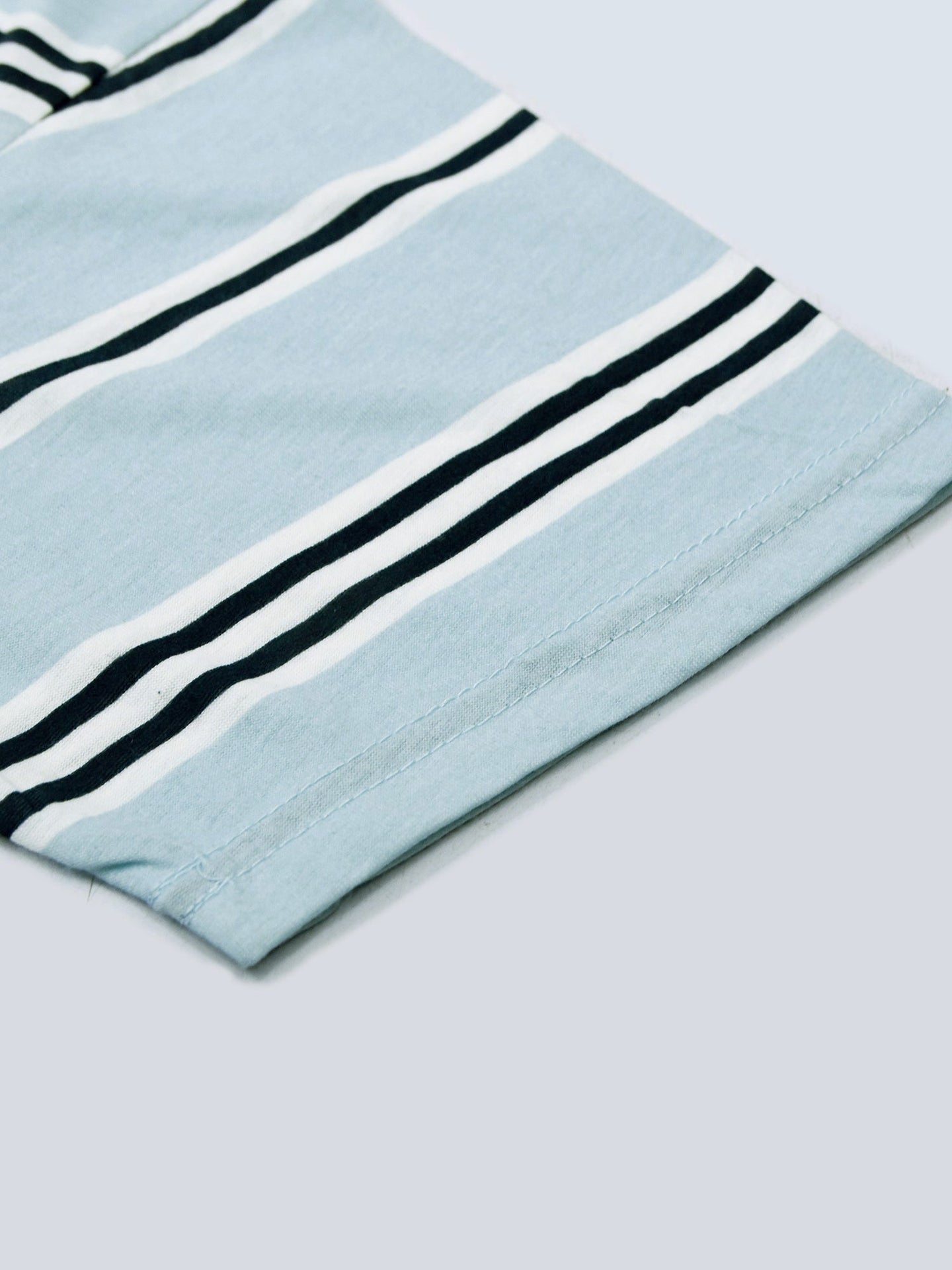 Orignal Single Jersey Crew Neck Tee Shirt For Men-Blue With Stripes-SP1736/RT2425