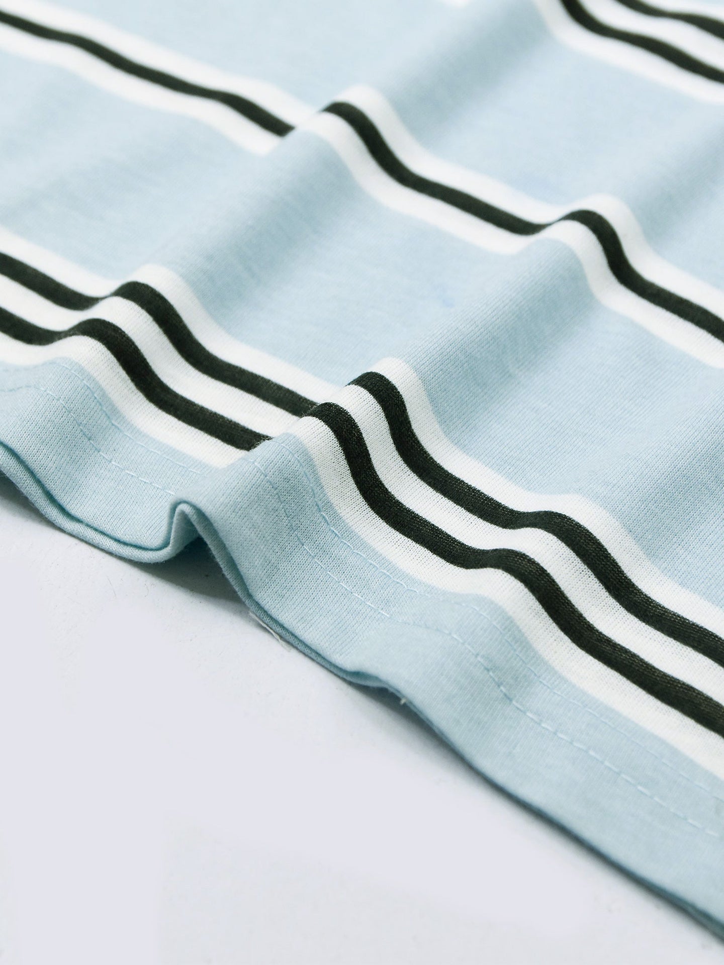 Orignal Single Jersey Crew Neck Tee Shirt For Men-Blue With Stripes-SP1736/RT2425