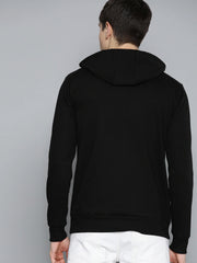 Next Fleece Pullover Hoodie For Men-Black-RT1086