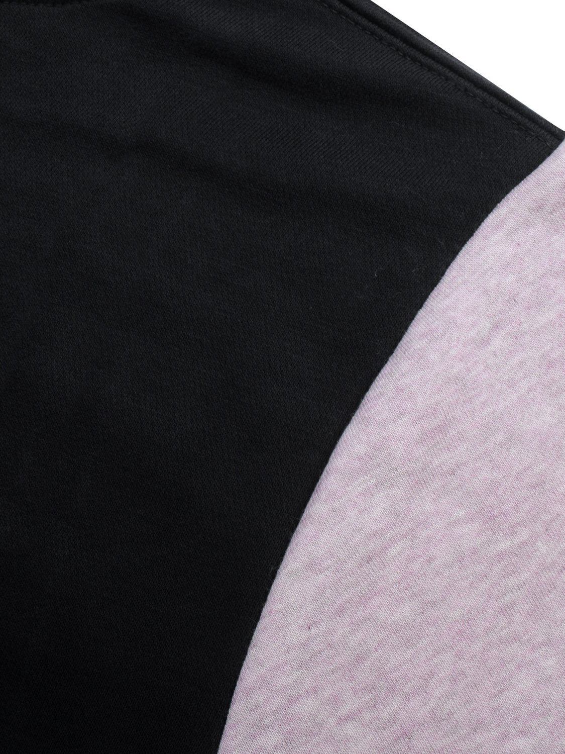 Next Terry Fleece Sweatshirt For Men-Black & Purple Melange-SP319