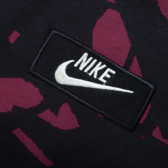 NK Fleece Cap Sleeve Long Length Sweatshirt For Ladies-Black & Dark Pink-BR124