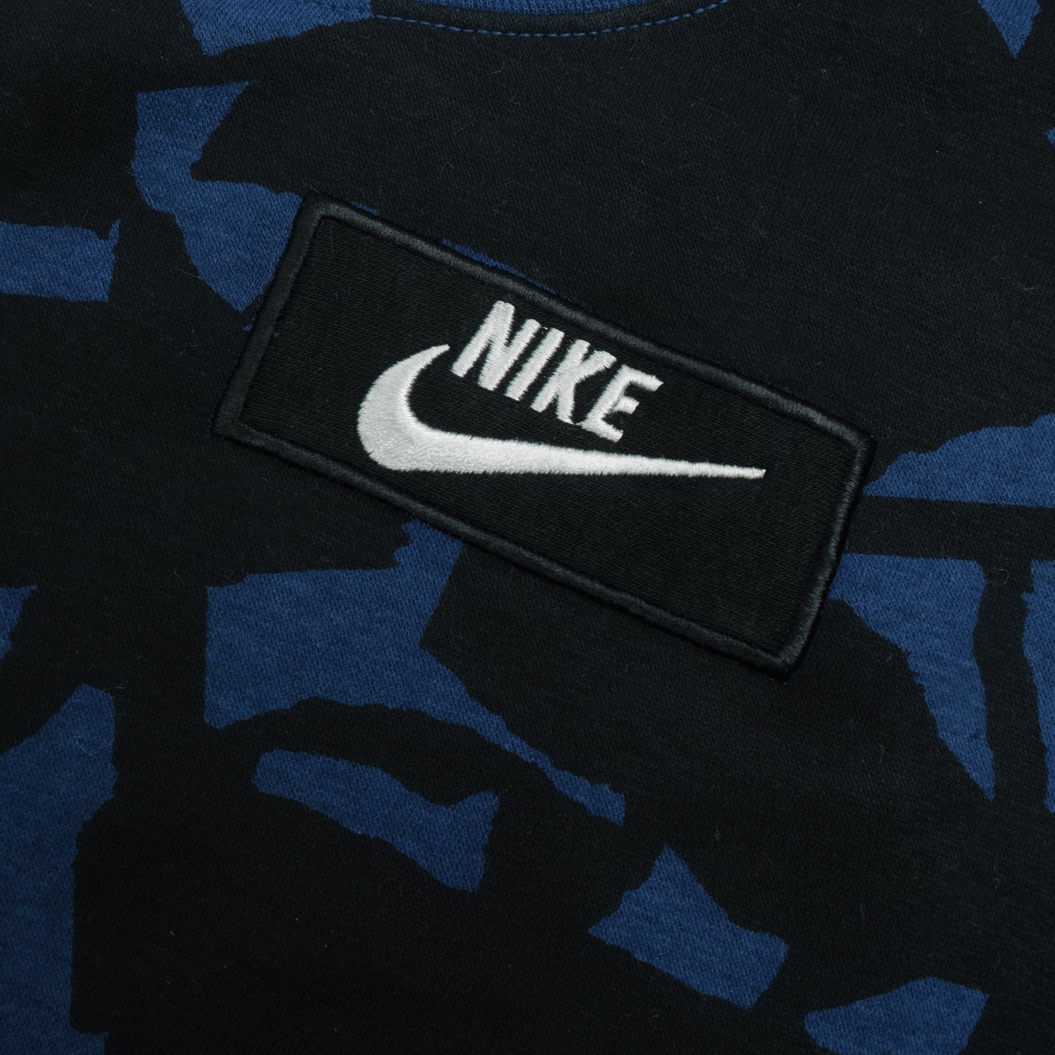 NK Fleece Cap Sleeve Long Length Sweatshirt For Ladies-Dark Blue & Black-BE14020/SP58