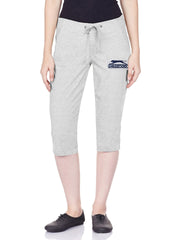 Slazenger Fleece Gathering Bottom Capri For Ladies-Grey Melange-SP768