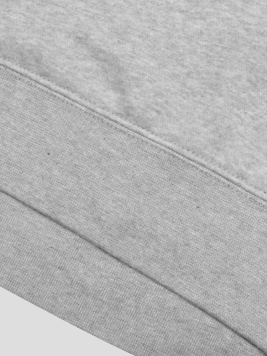 NK Fleece Funnel Neck Pullover Hoodie For Men-Grey Melange-SP393