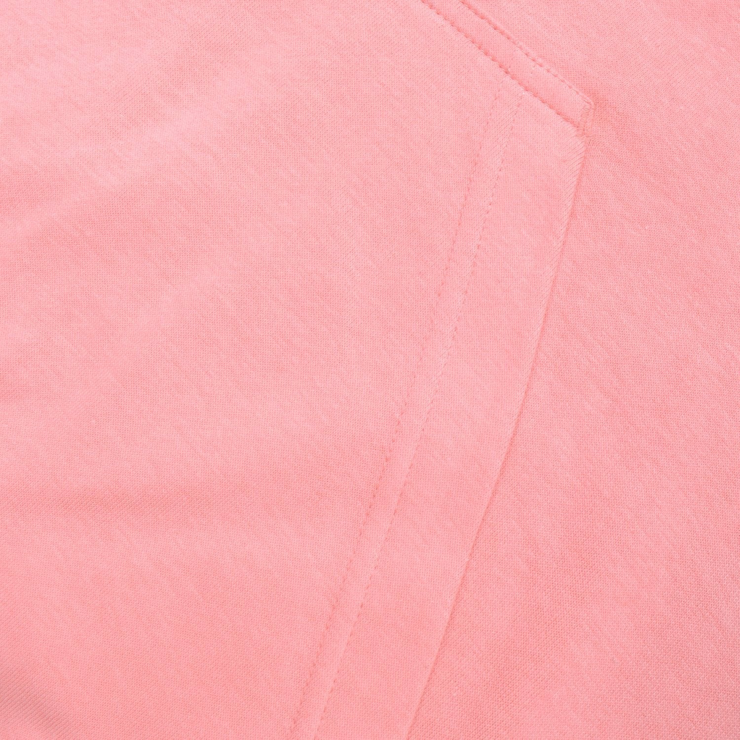 NK Fleece Short Sleeve Hoodie For Ladies-Light Pink-RT931