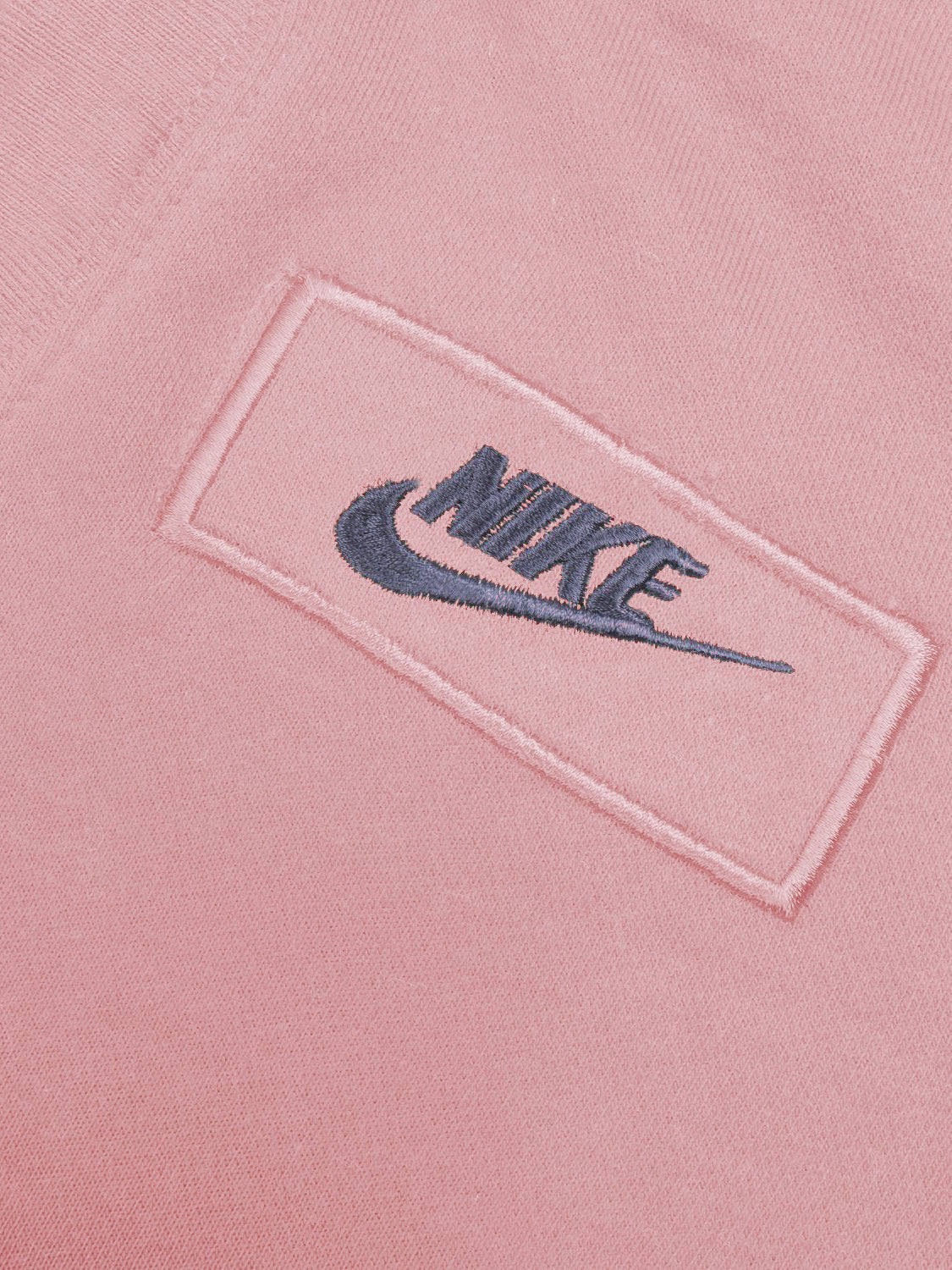 NK Terry Fleece Long V Neck Hoodie For Ladies-Light Pink-BE191