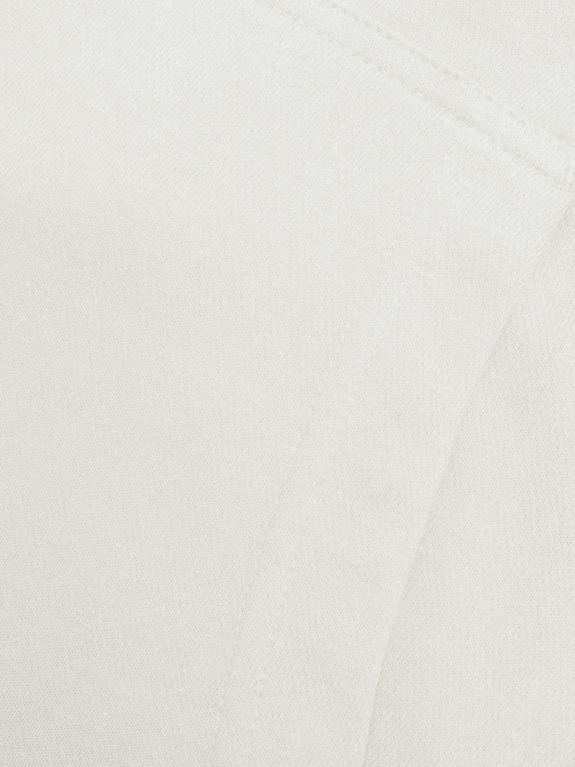 NK Terry Fleece Long V Neck Hoodie For Ladies-Off White-SP475