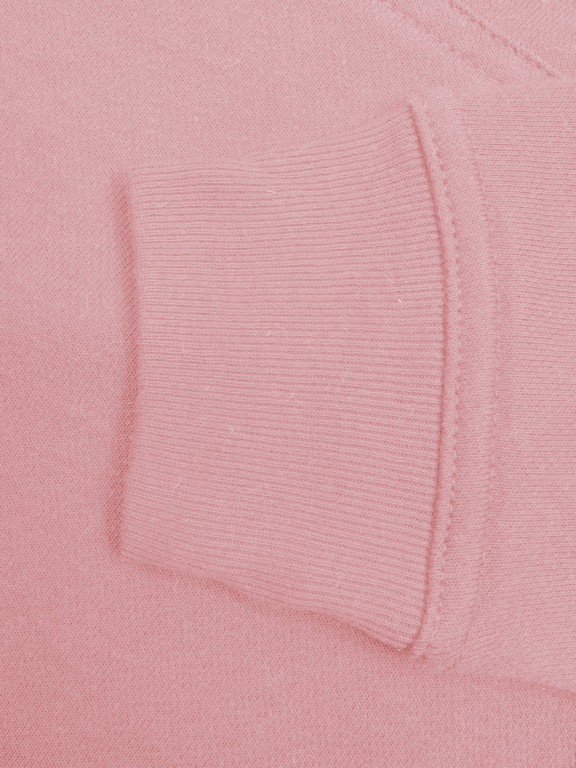 NK Terry Fleece Long V Neck Hoodie For Ladies-Light Pink-BE191