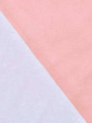 P&B Crew Neck Single Jersey Tee Shirt For Kids-Light Purple Faded & Pink Panel-SP2196