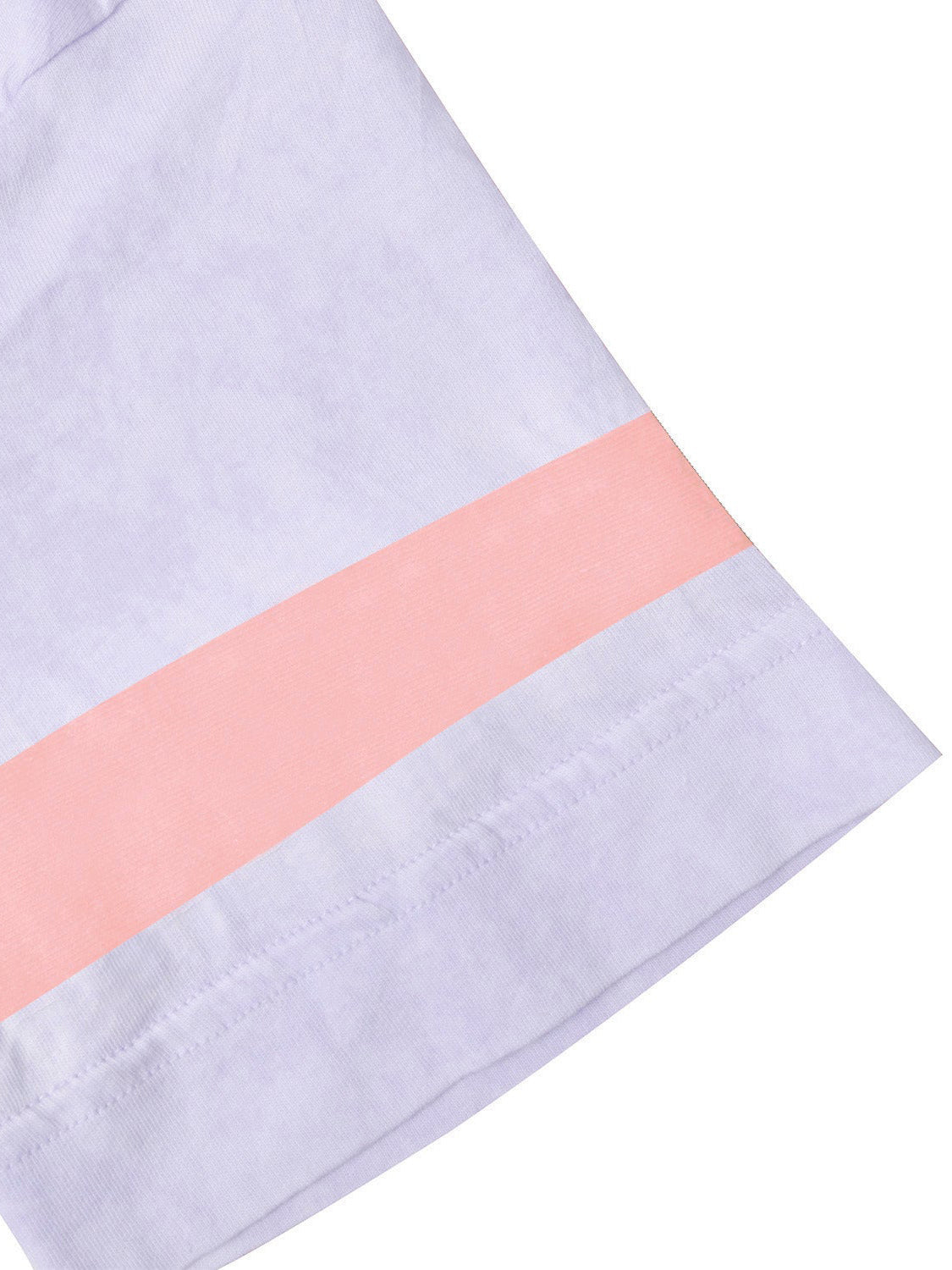 P&B Crew Neck Single Jersey Tee Shirt For Kids-Light Purple Faded & Pink Panel-SP2196