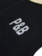 P&B Sleeveless Mock Neck Zipper Jacket For Men-Black & Skin-BE516/BR1793