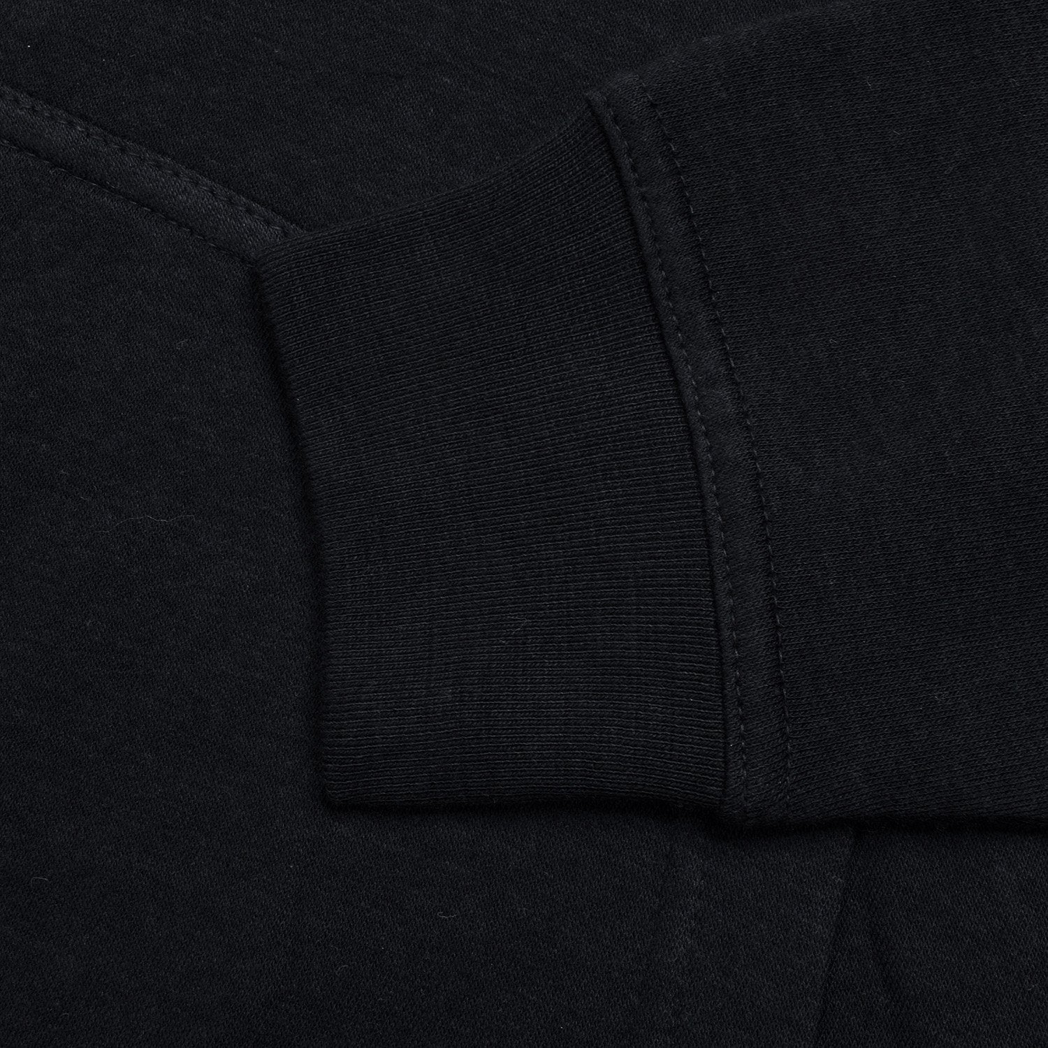 P&B Fleece Pullover Hoodie For Men-Black With Blue Panel-BE13685