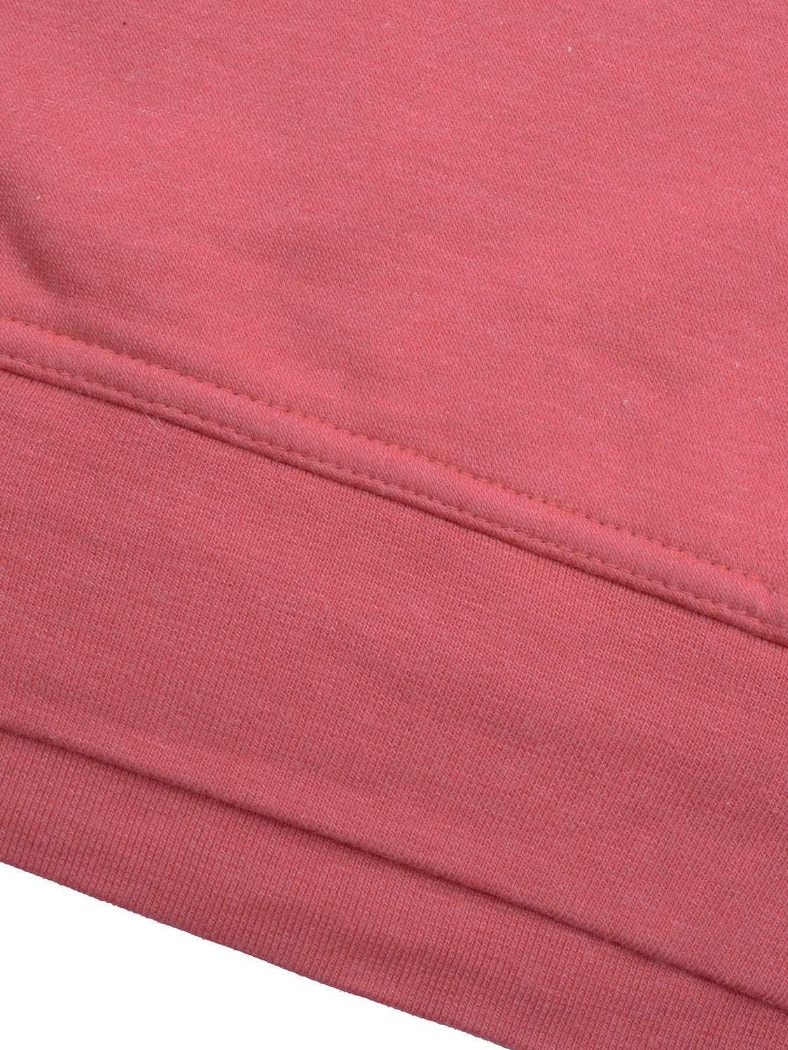 P&B Fleece Pullover Hoodie For Men-Dark Pink Melange With Prussian Blue Panel-SP636/RT2157