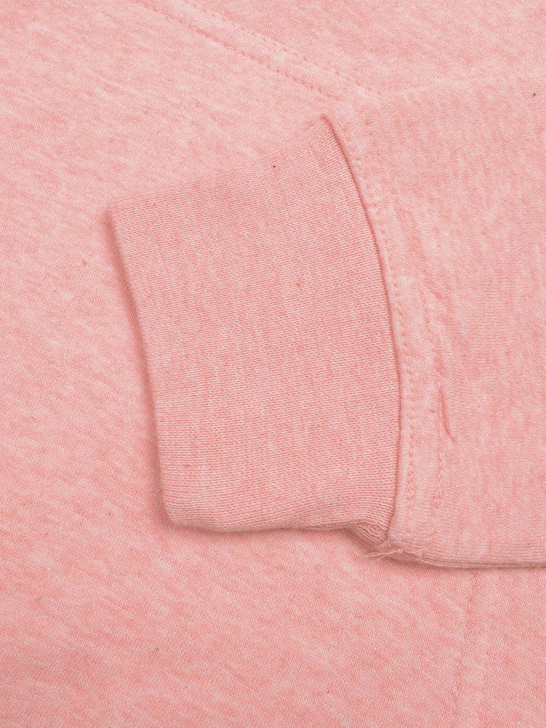 P&B Fleece Pullover Hoodie For Men-Pink Melange With Navy Panel-SP627