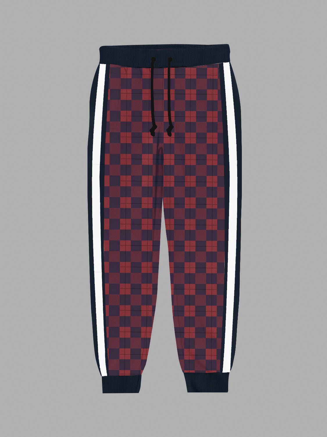 Diesel Terry Fleece Slim Fit Jogger Trouser For Kids-Allover Check With Assorted Stripes-SP929