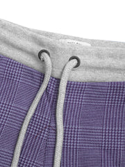 Red Pearl Ribb Slim Fit Jogger Trouser For Kids-Light Purple With All Over Print-SP872