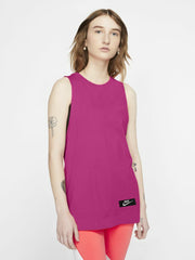 NK Terry Fleece Sleeveless Sweatshirt For Ladies-Magenta-RT1404