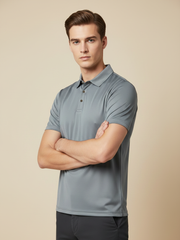 Rawgear Summer Dry Fit Polo Shirt For Men-Light Grey-BE8347